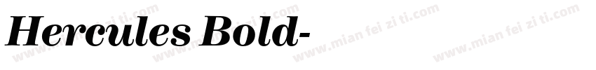 Hercules Bold字体转换